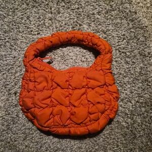 COS Orange Quilted Micro Bag